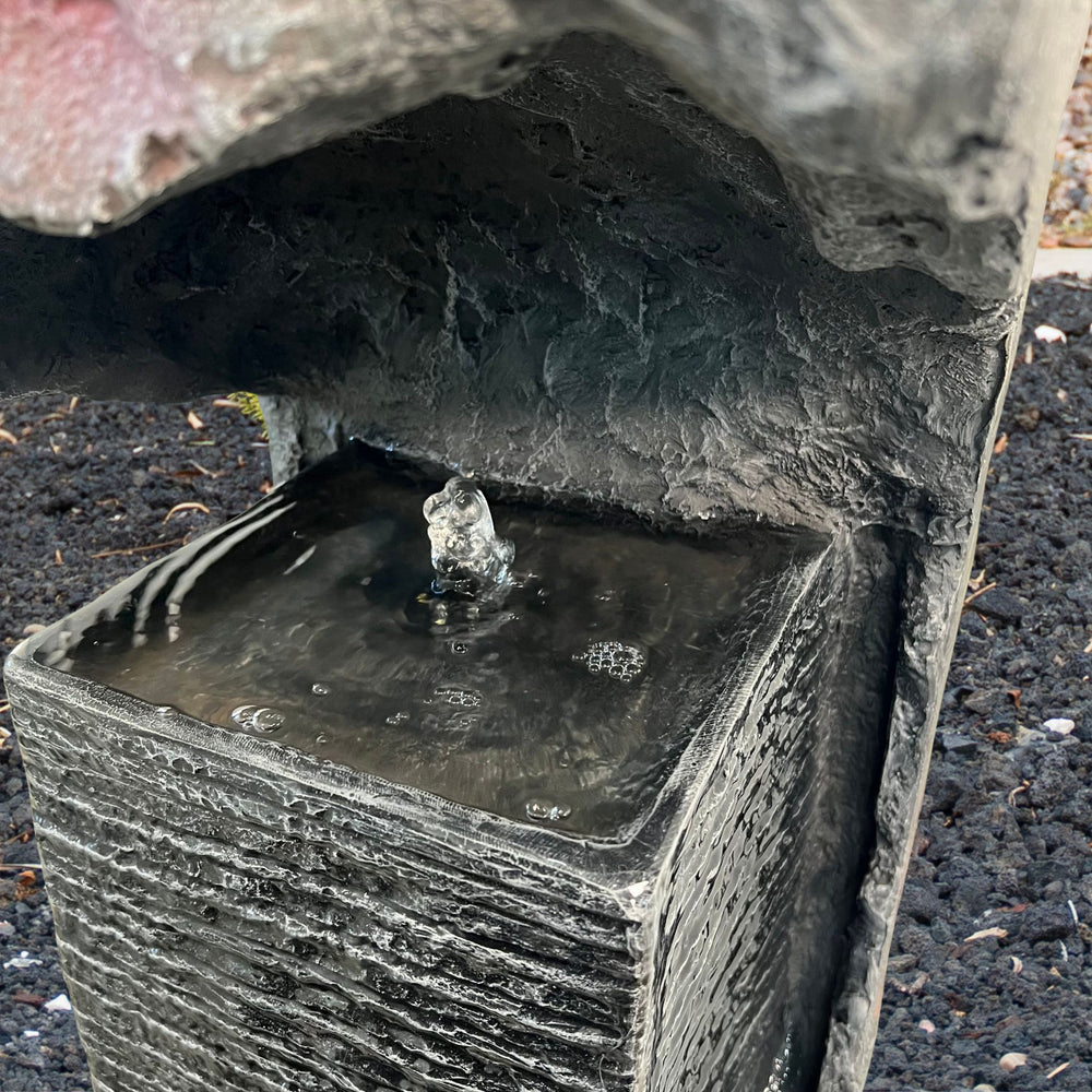 Quiet Column — 35.4" Resin Solar Fountain
