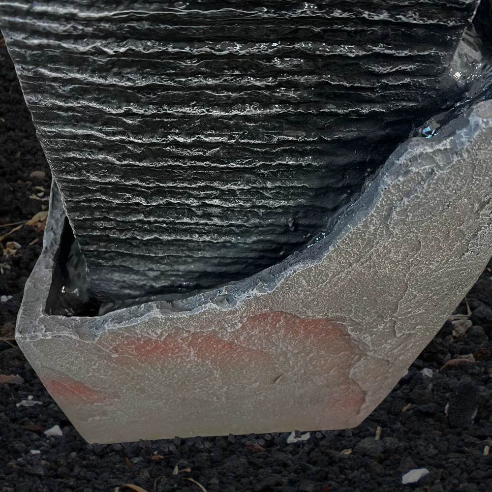 Quiet Column — 35.4" Resin Solar Fountain