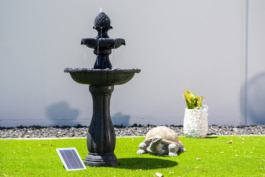 Transform Your Garden with the Soothing Elegance of a Solar-Powered Waterfall Fountain