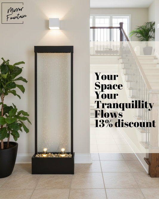 68" Aluminum Steel Clear Glass Fountain