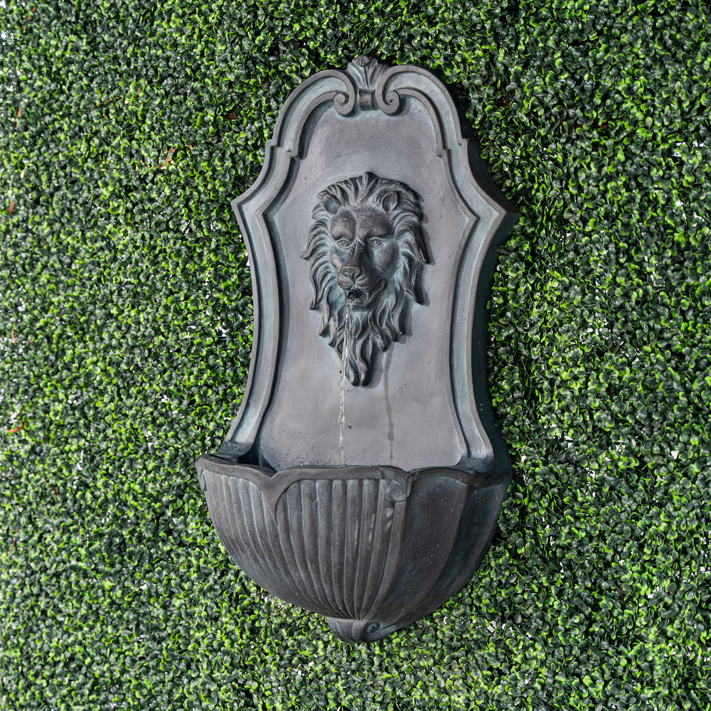 Leo's Watch — 30" Solar Lion Head Wall Fountain