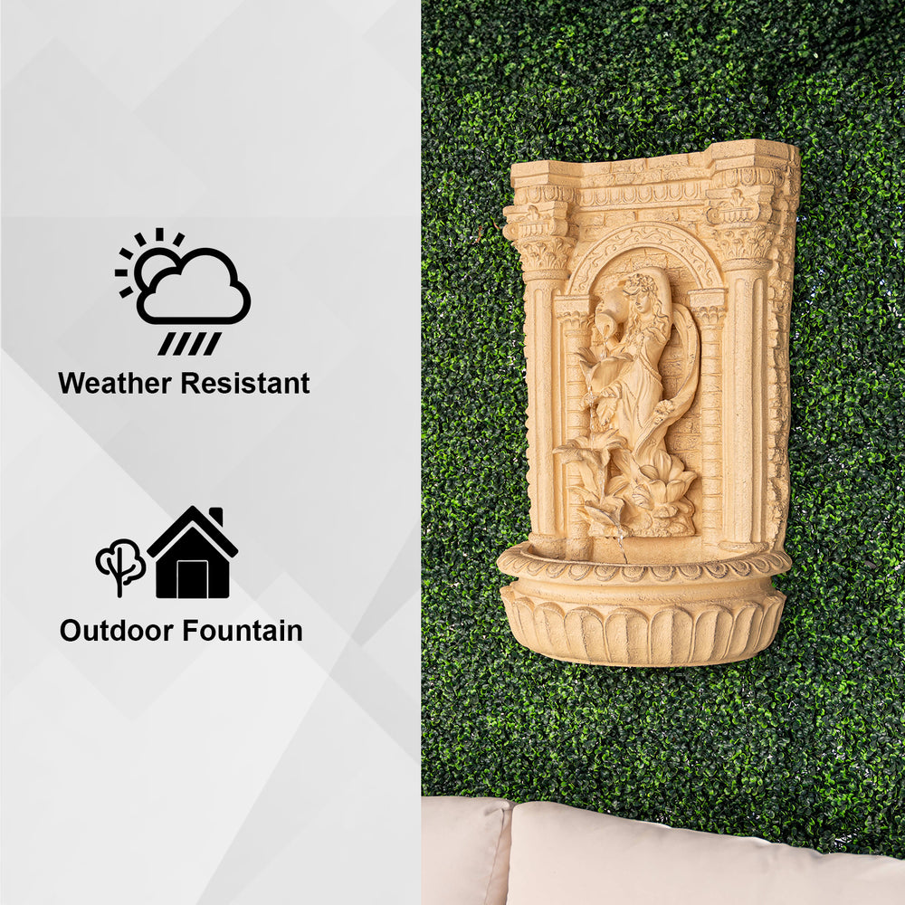 Maiden's Pour — 30.3" Solar Pot Wall Fountain