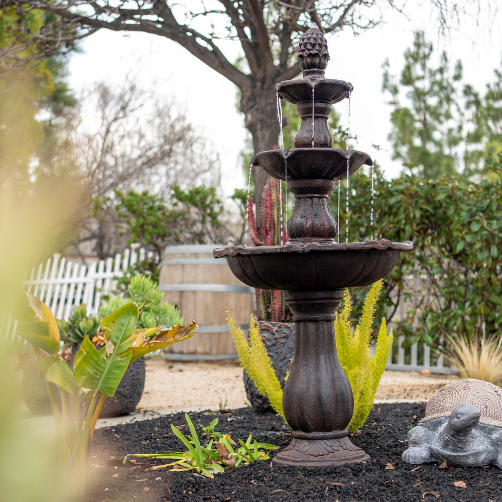 Golden Crown — 51" 3-Tier Pineapple Fountain