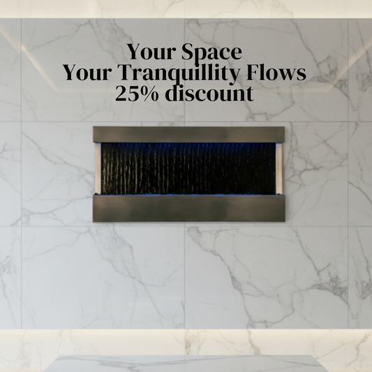 47" Indoor Wall-Mounted Mirror Waterfall Fountain