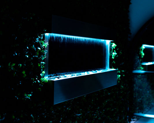 47" Indoor Wall-Mounted Mirror Waterfall Fountain