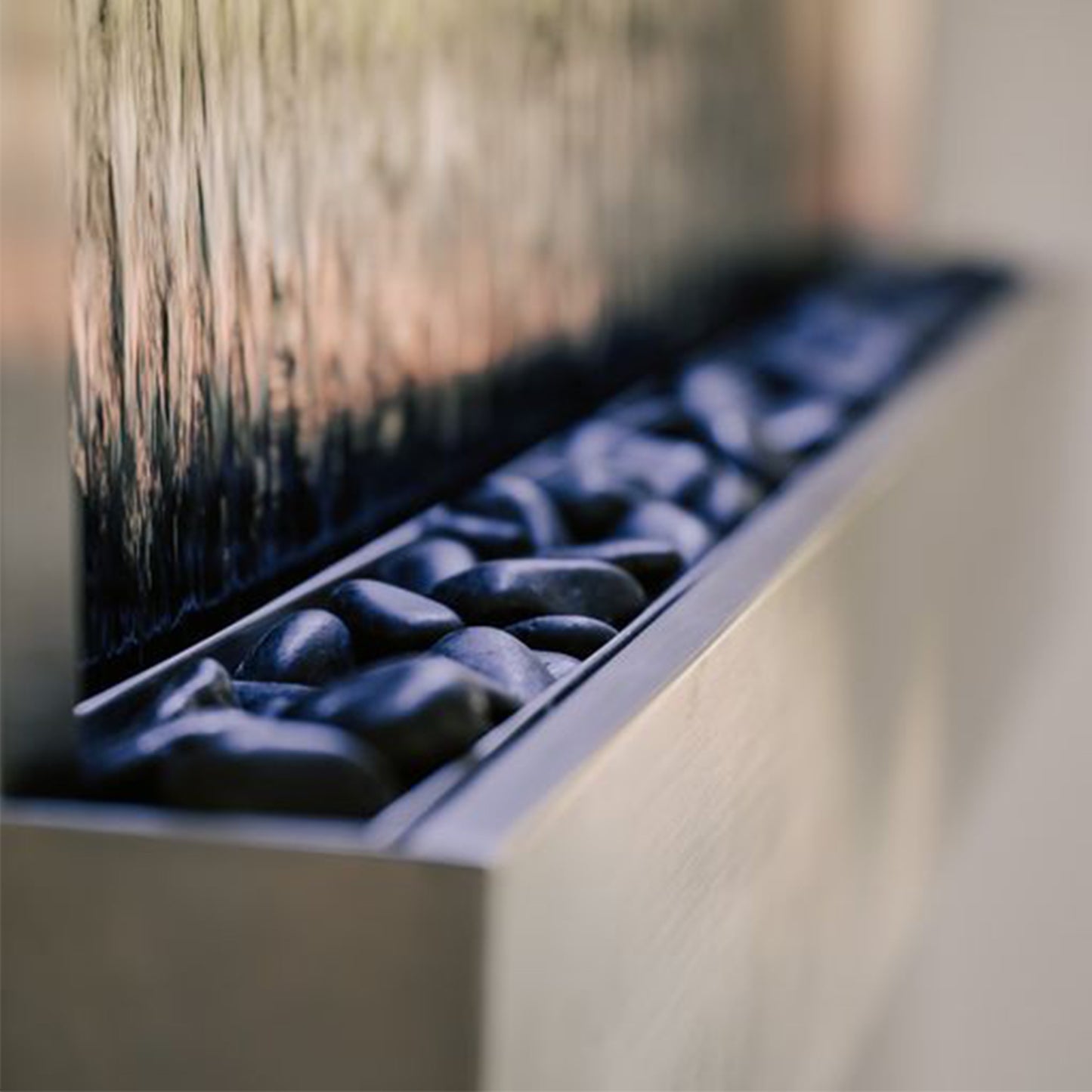 47" Indoor Wall-Mounted Mirror Waterfall Fountain