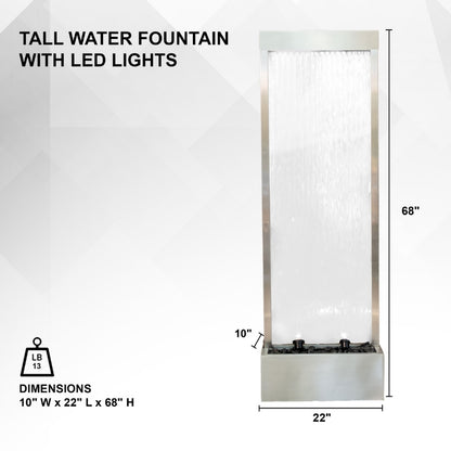 68" Stainless Steel Mirror Fountain