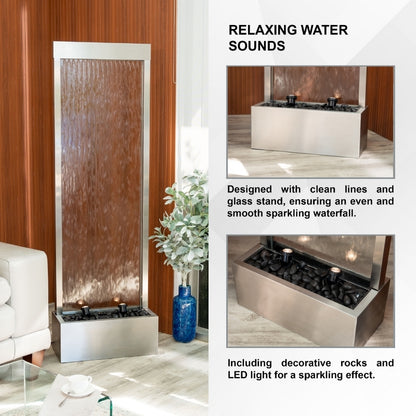 68" Stainless Steel Mirror Fountain